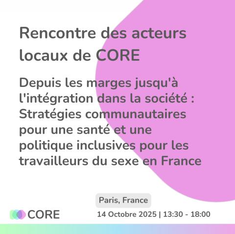 Visuel coloré contenant le titre de l'événement