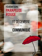 Image floue de foule/manifestation avec logo de la FPR